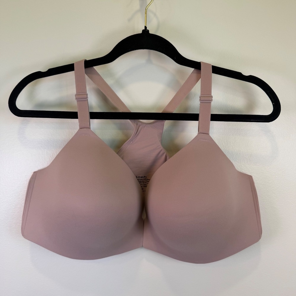 Soma Enbliss Front Close Racerback Bra 42D Mauve Pink Smooth Wireless Cup 79984
